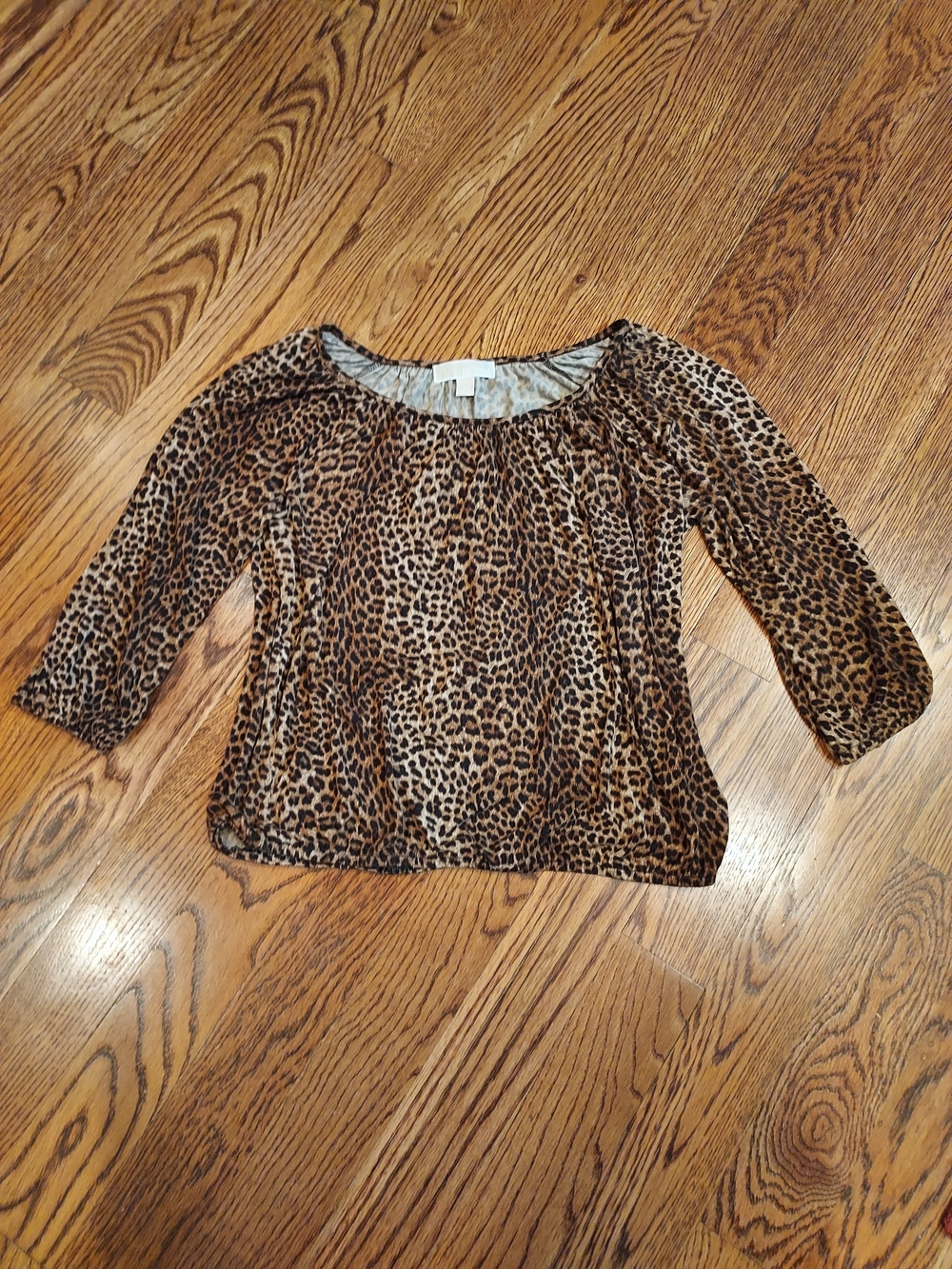 Michael Kors Women's Leopard Print Blouse - Brown/Tan